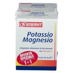 Enervit - Magnesio + Potassio Gusto Limone Bipack Confezione 10+10 X 15 Gr (Scadenza Prodotto 22/02/2023)